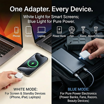 Smart Auto Cut-Off Charging Adapter | Automatic Power Disconnect at 100% Charge | Type-C Fast Charging Safety Device
