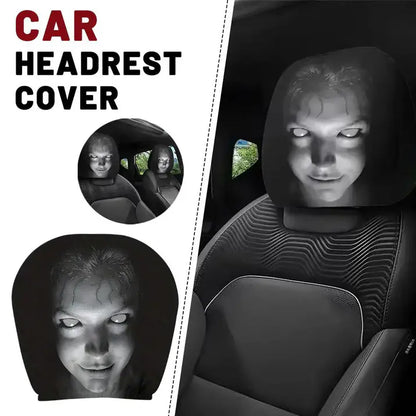 Horror Face Car Headrest Covers