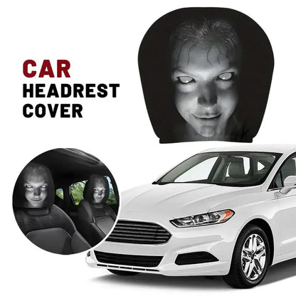 Horror Face Car Headrest Covers
