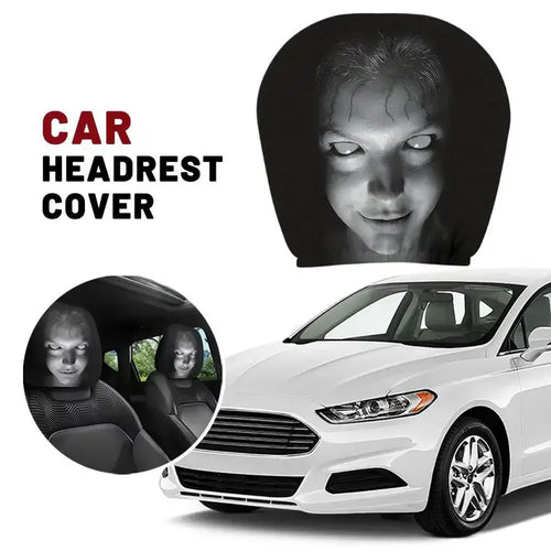 Horror Face Car Headrest Covers
