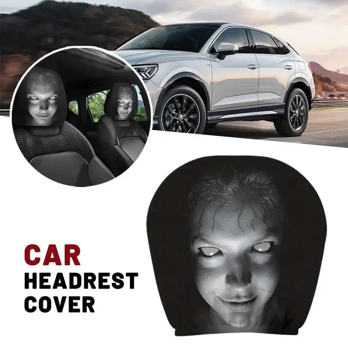 Horror Face Car Headrest Covers