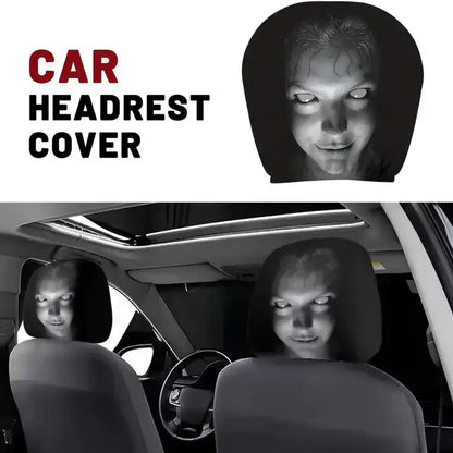 Horror Face Car Headrest Covers