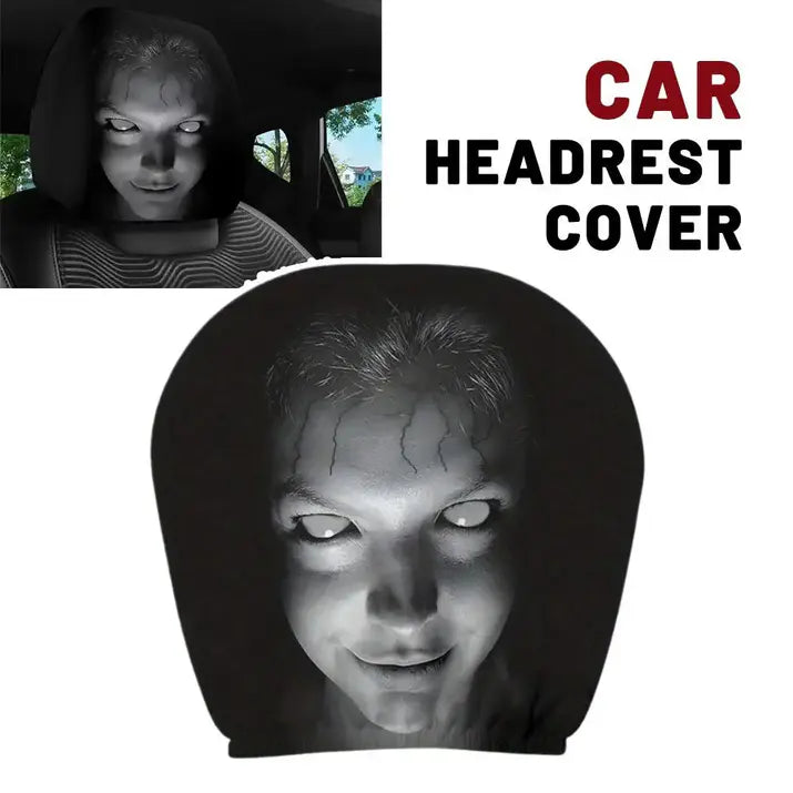 Horror Face Car Headrest Covers