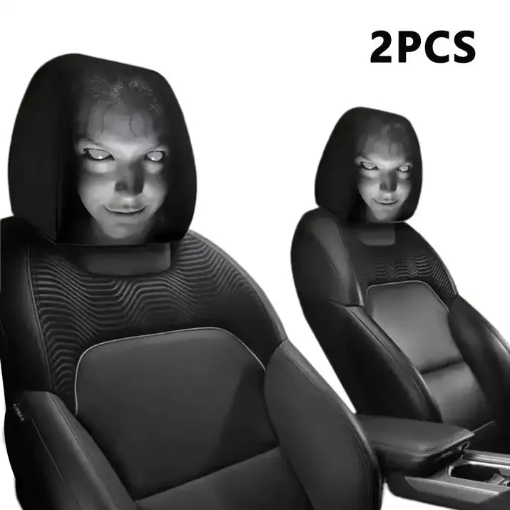 Horror Face Car Headrest Covers